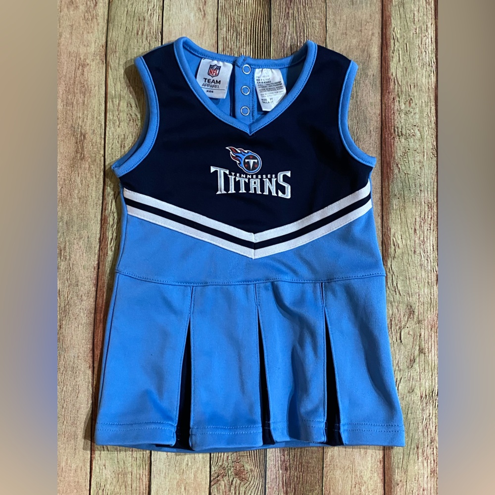 NFL Tennessee Titans Navy and Light Blue Kids Cheerleader Dress 2T